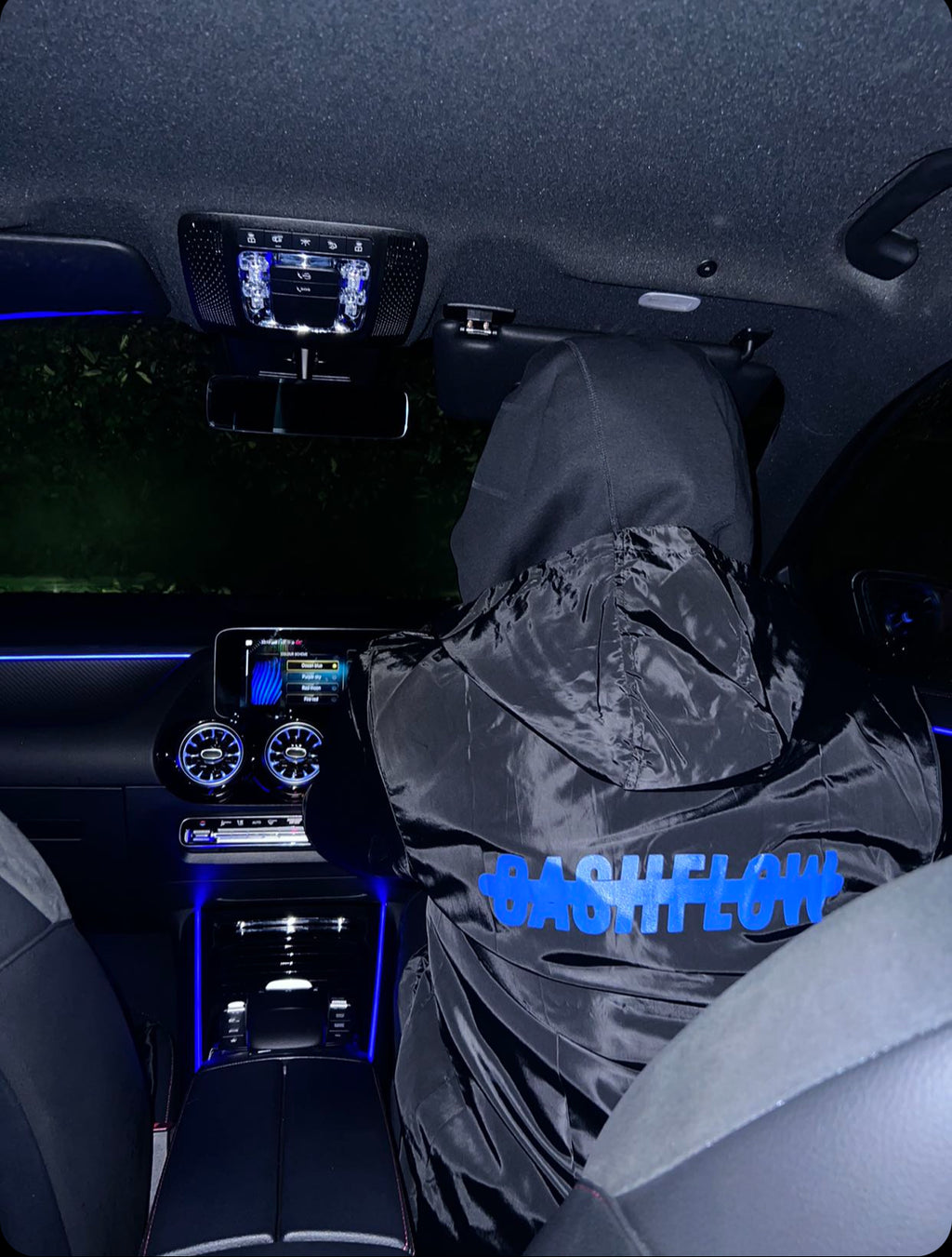 Royal blue cash flow windbreaker