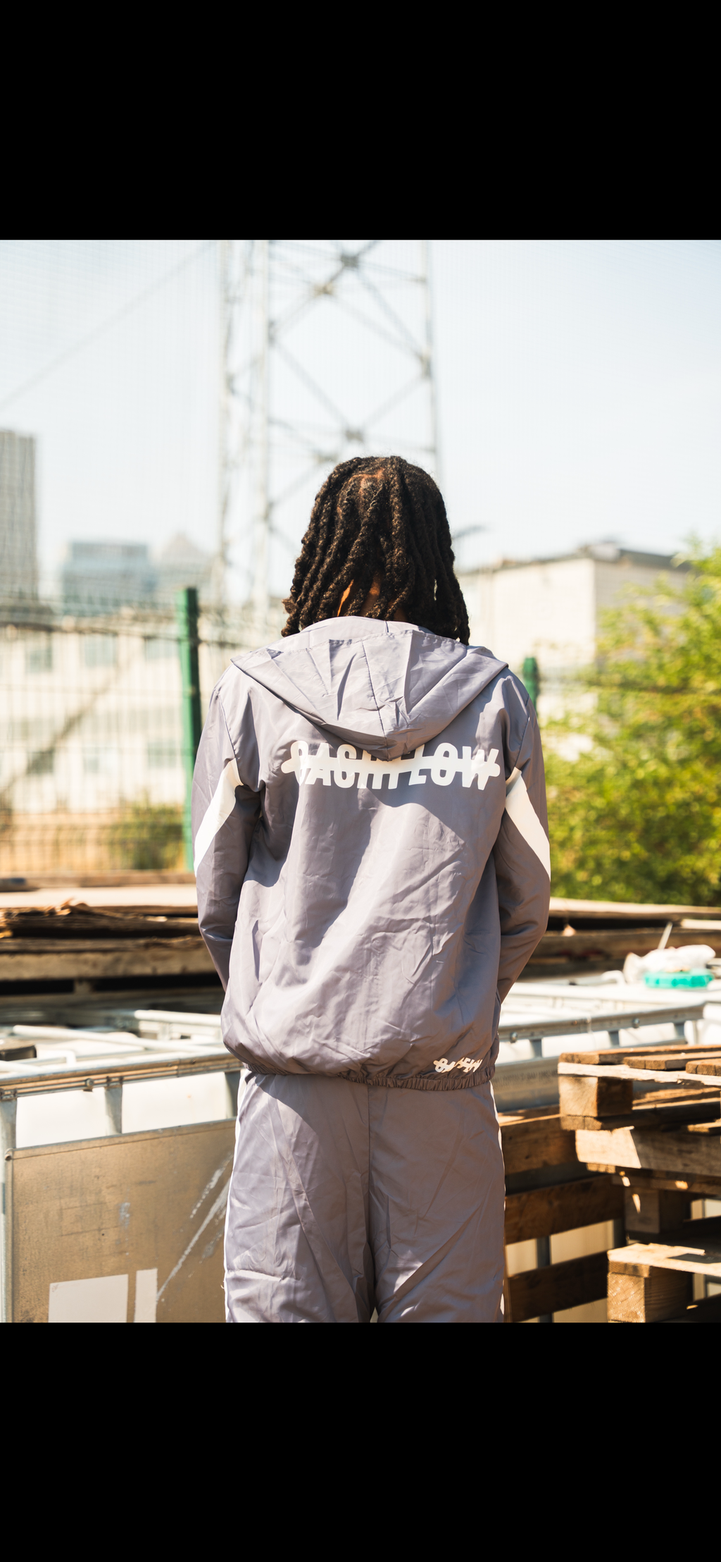 Cashflow Windbreaker Set Grey/White