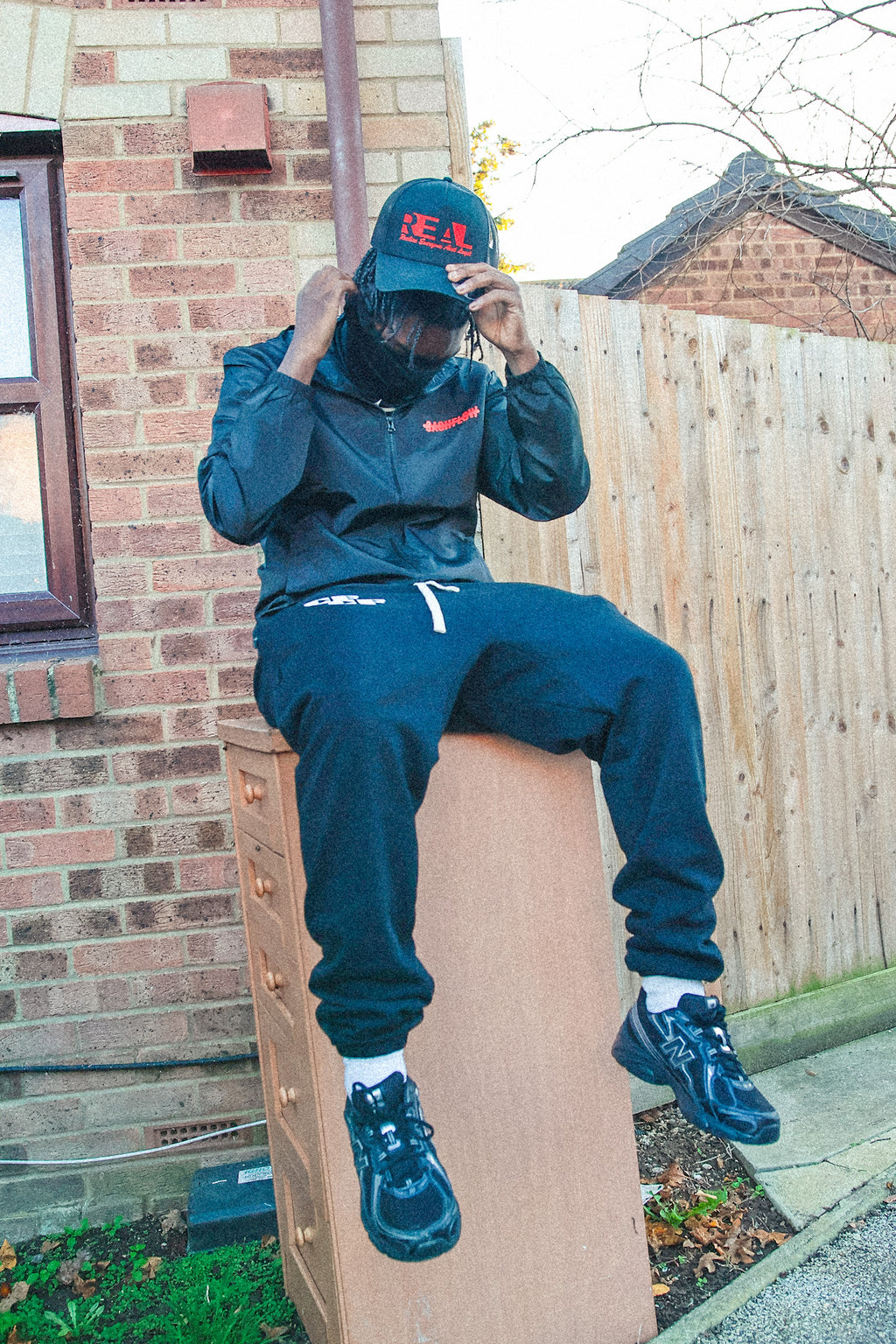 Fire red cash flow windbreaker